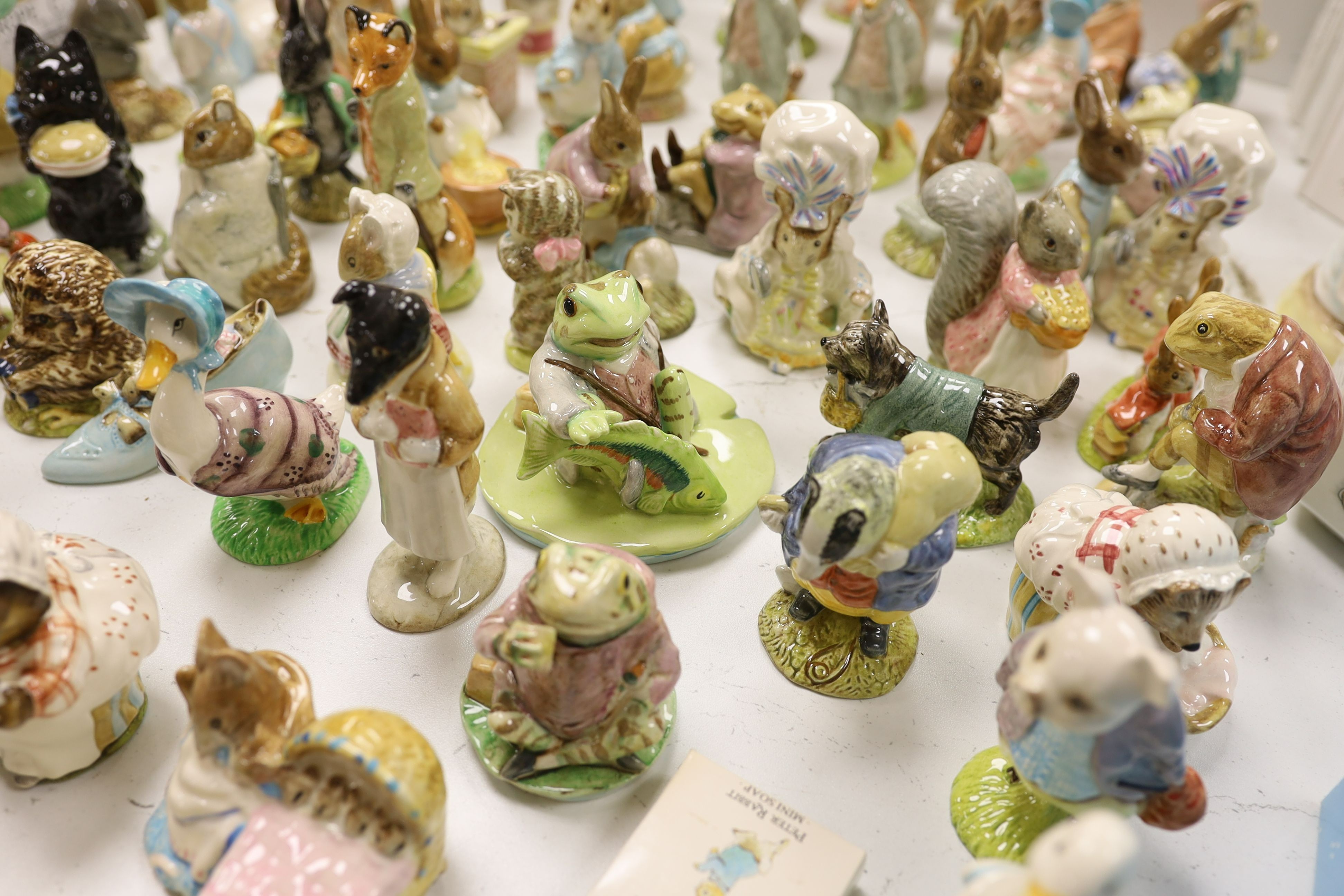 A large collection of various Beswick Beatrix Potter figures, money boxes etc.